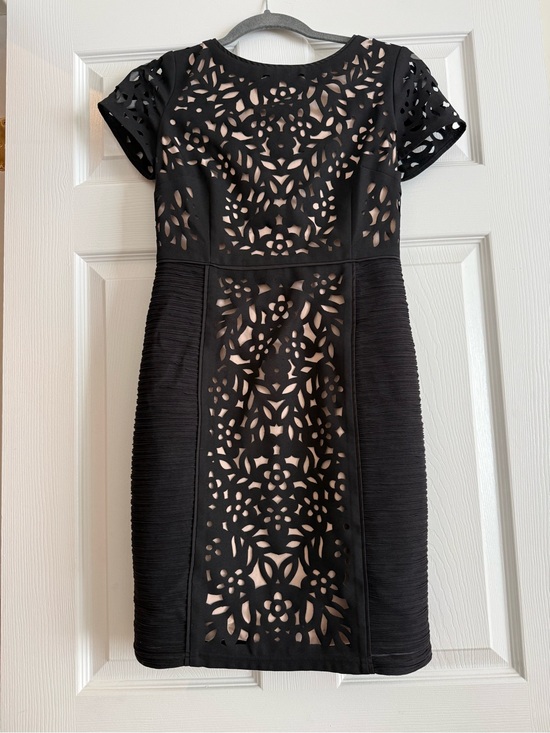 Maeve Dresses & Skirts - Maeve Black Laser-Cut Mini Dress